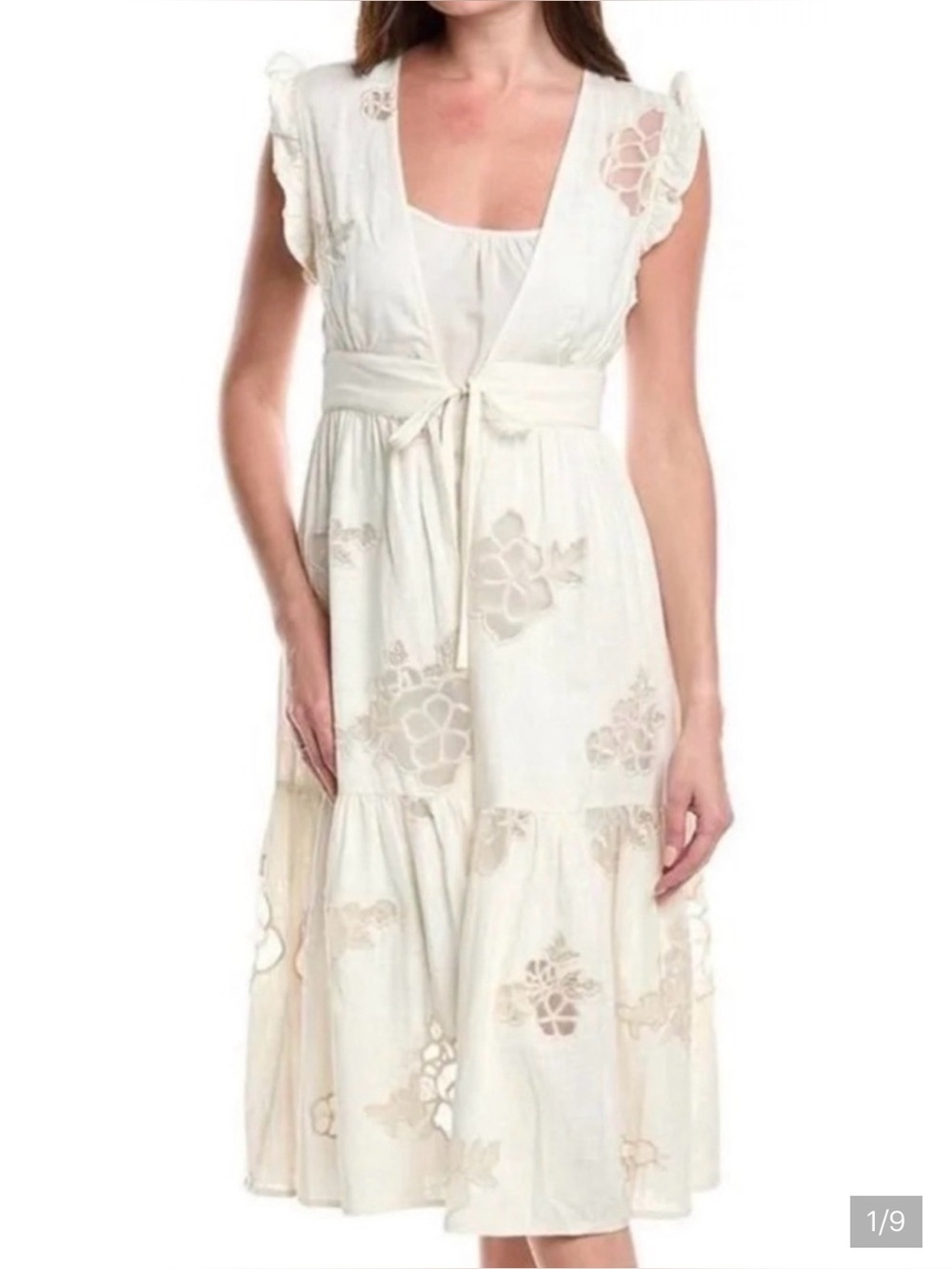 cabi Laguna Slip Dress Limited Edition w/ Cream Slip Size Large EUC